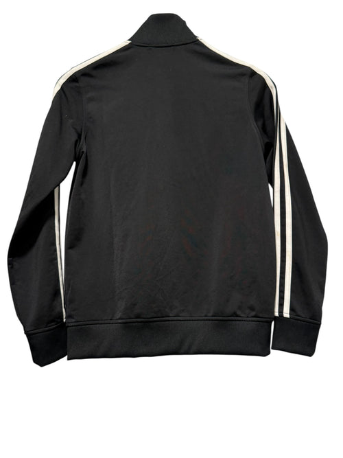 Adidas Black Track Jacket Full Zip Stripe Sleeve Athletic Jacket