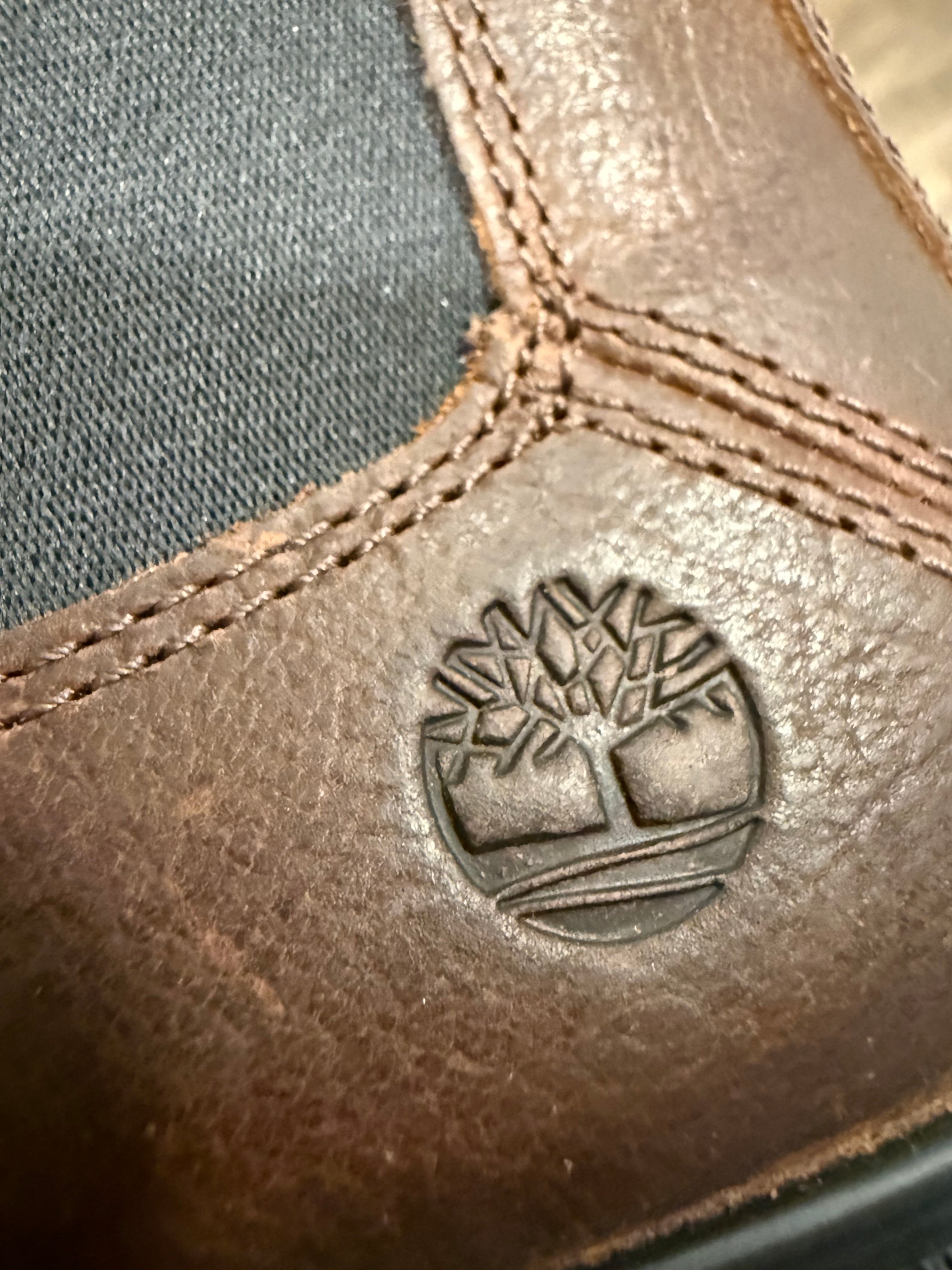 Timberland Brown Leather Chelsea Boots Lug Sole Pull-On Ankle Boots