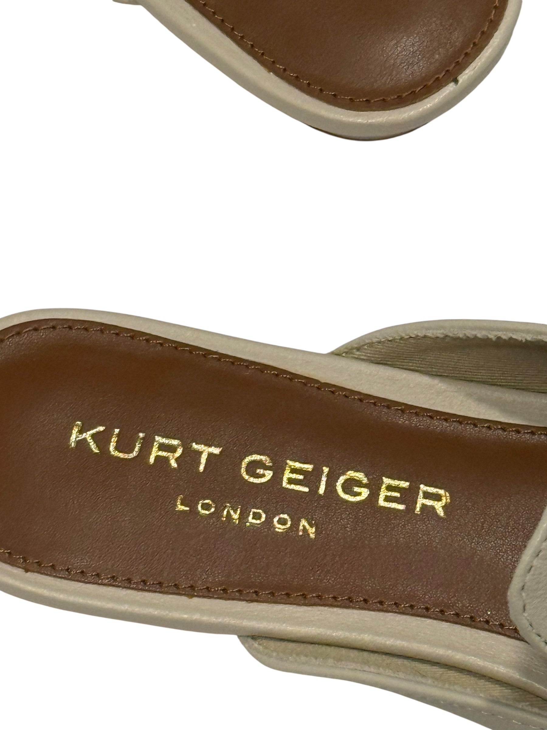 Kurt Geiger London Evil Eye Embellished Leather Mule Flats