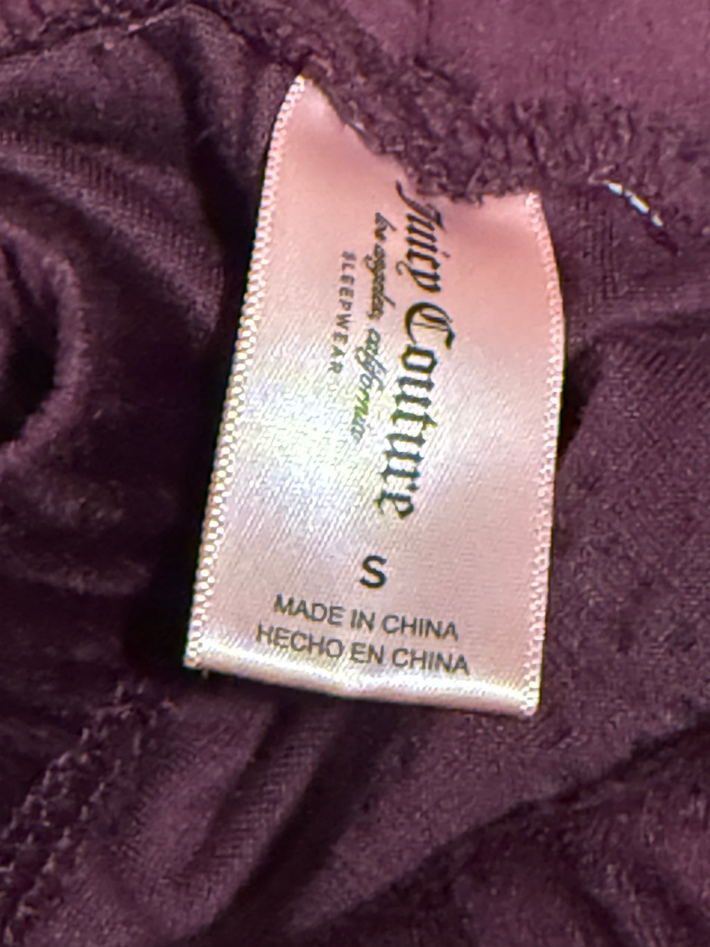 Juicy Couture Velour Tracksuit Set Burgundy Rhinestone Logo