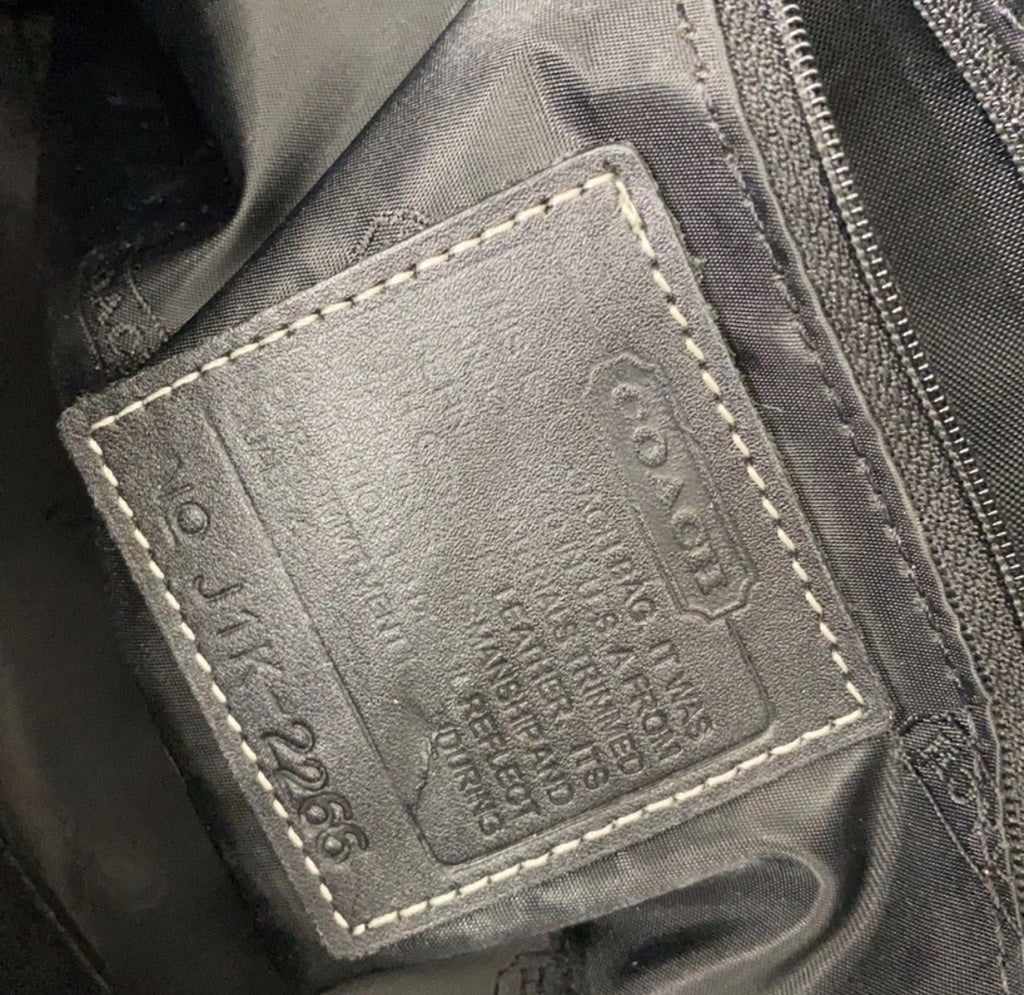 Coach black signature tote bag