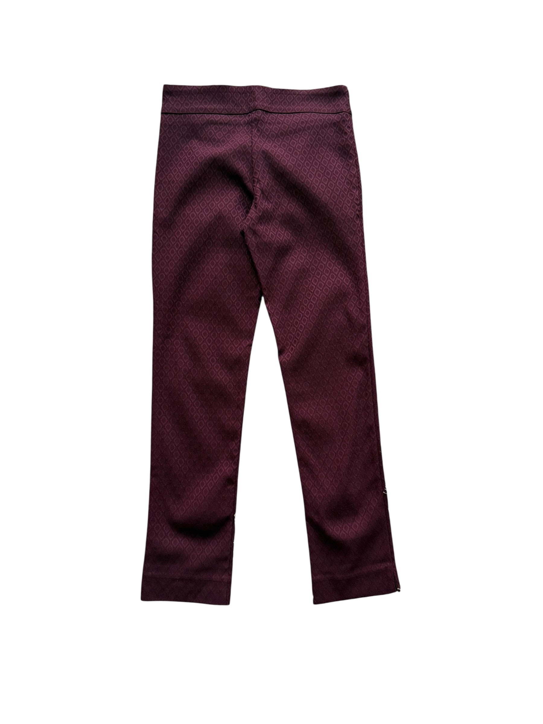 Erica Taylor Burgundy Textured Dress Pants – Size Small