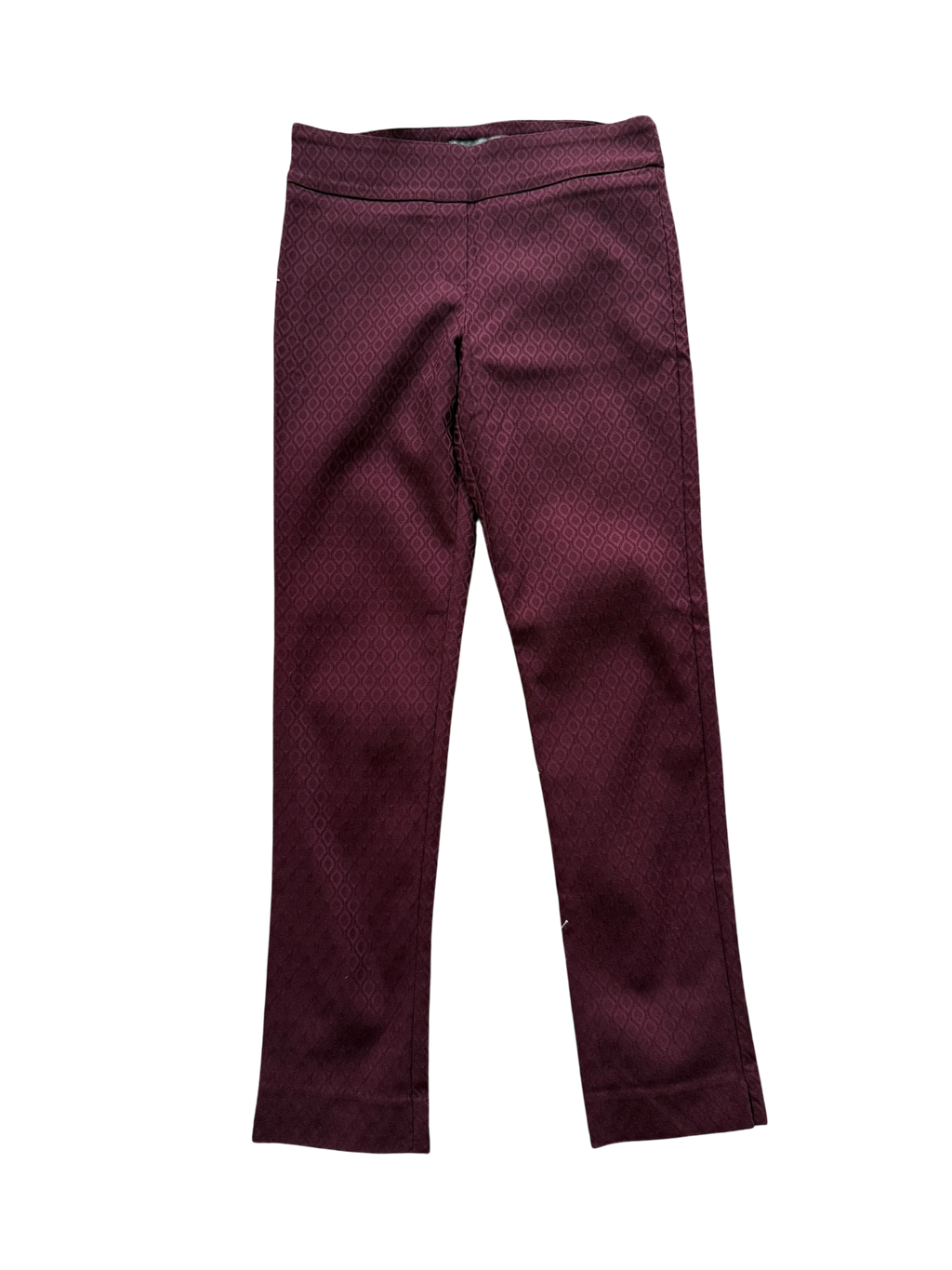 Erica Taylor Burgundy Textured Dress Pants – Size Small