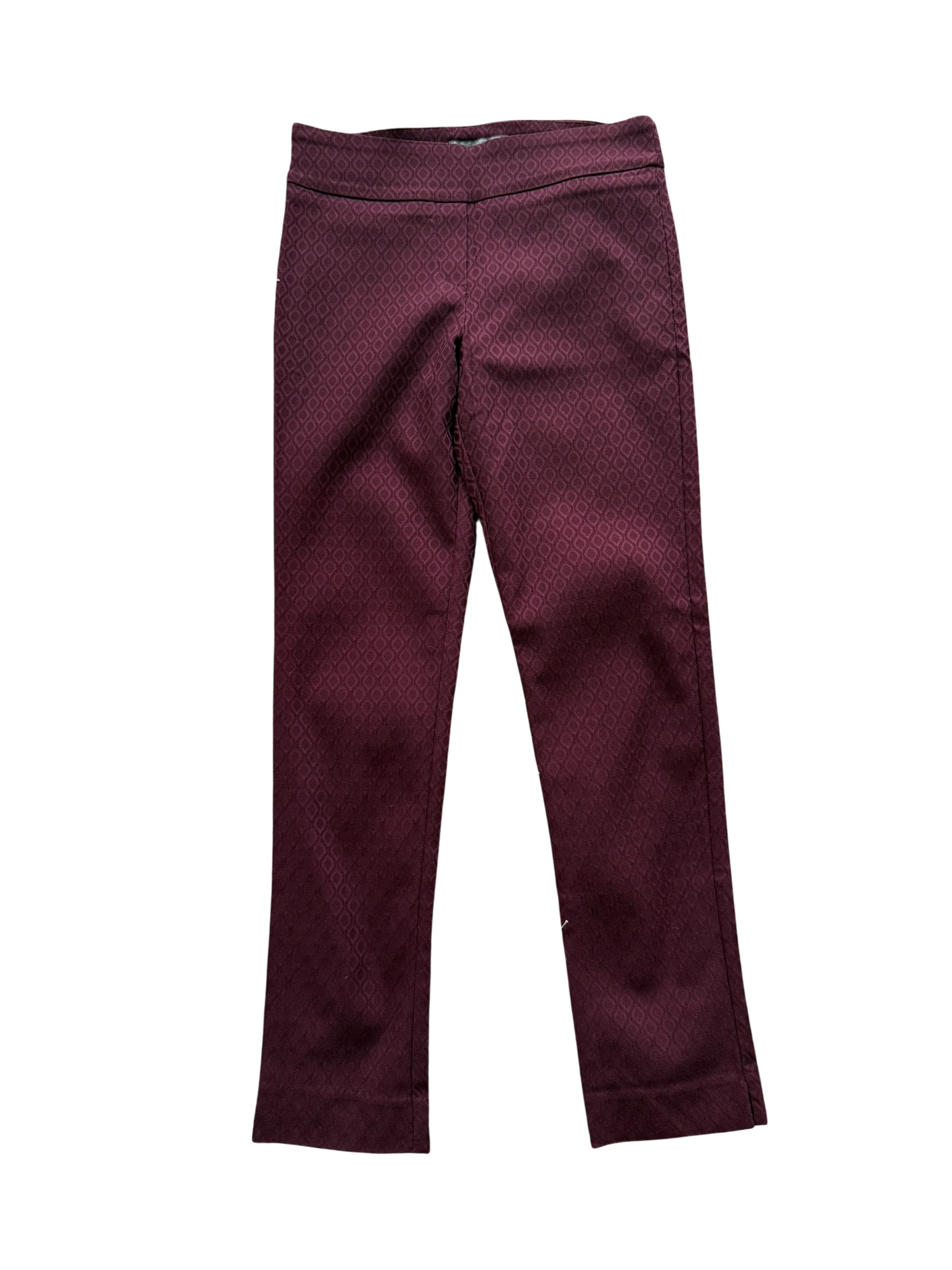 Erica Taylor Burgundy Textured Dress Pants – Size Small