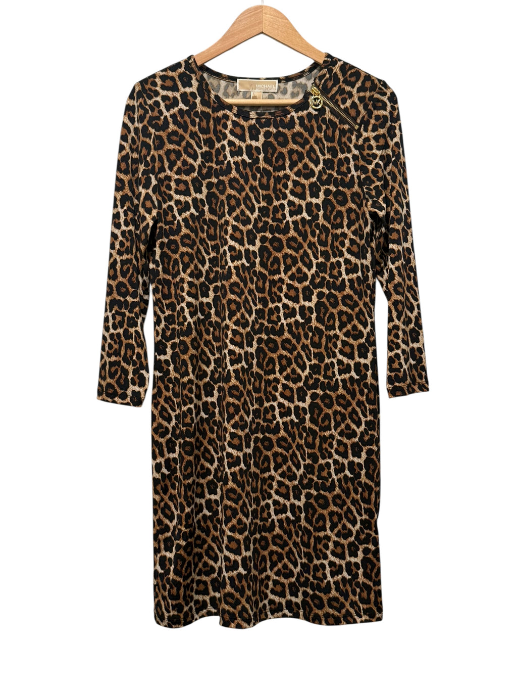 Michael Kors Leopard Print Shift Dress Size S NWT Chic Animal Print