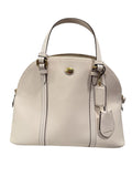 Coach Ivory Leather Dome Satchel Bag Gold Hardware