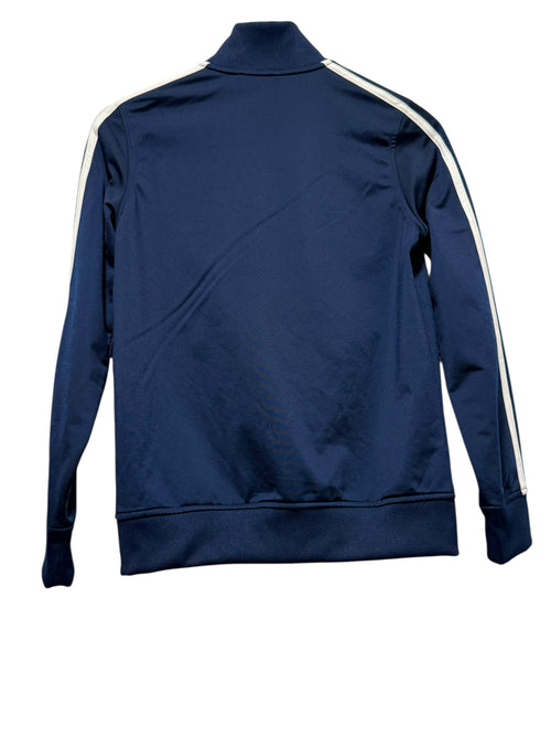 Adidas Black Track Jacket Full Zip Stripe Sleeve Athletic Jacket