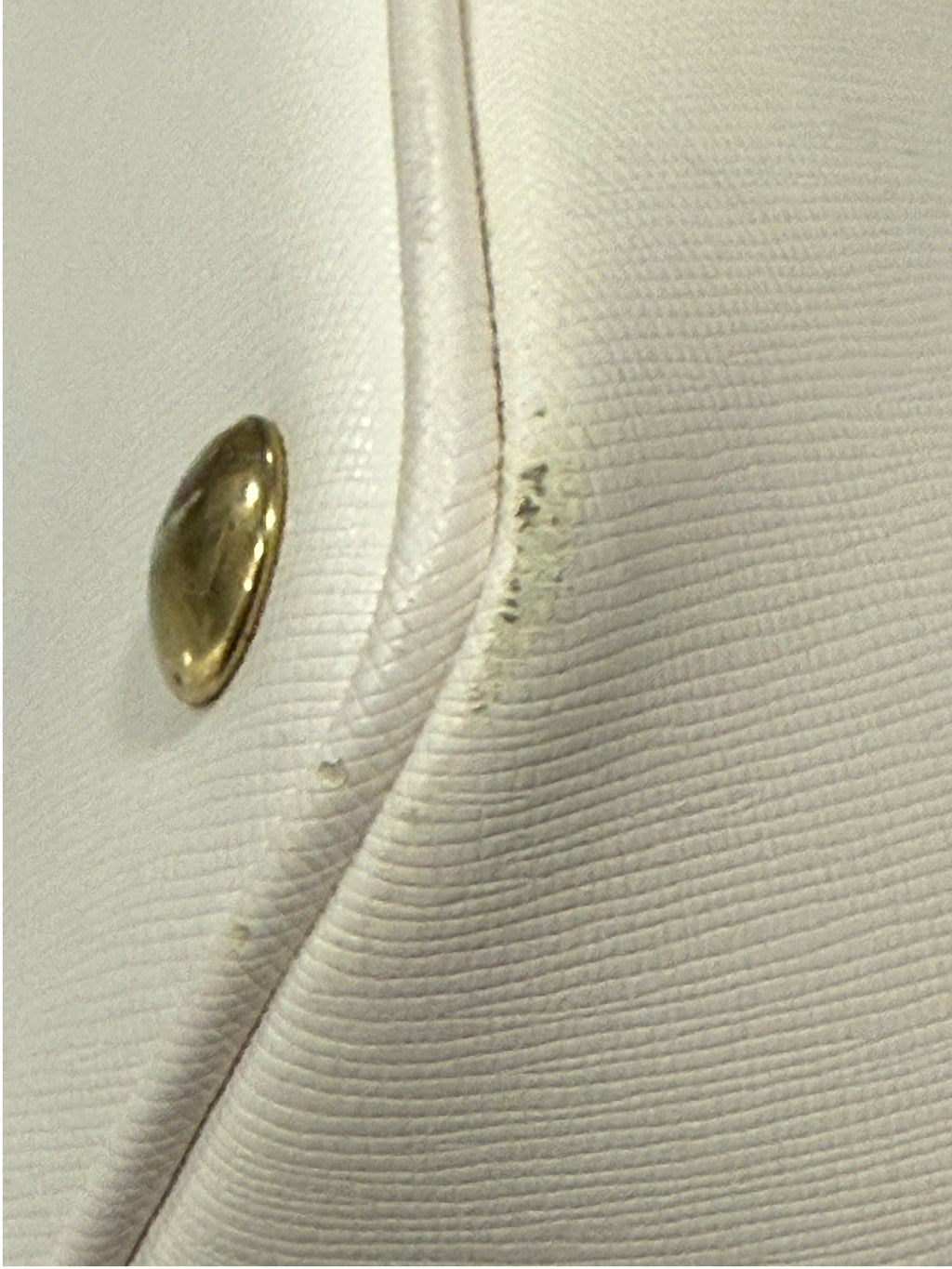 Coach Ivory Leather Dome Satchel Bag Gold Hardware