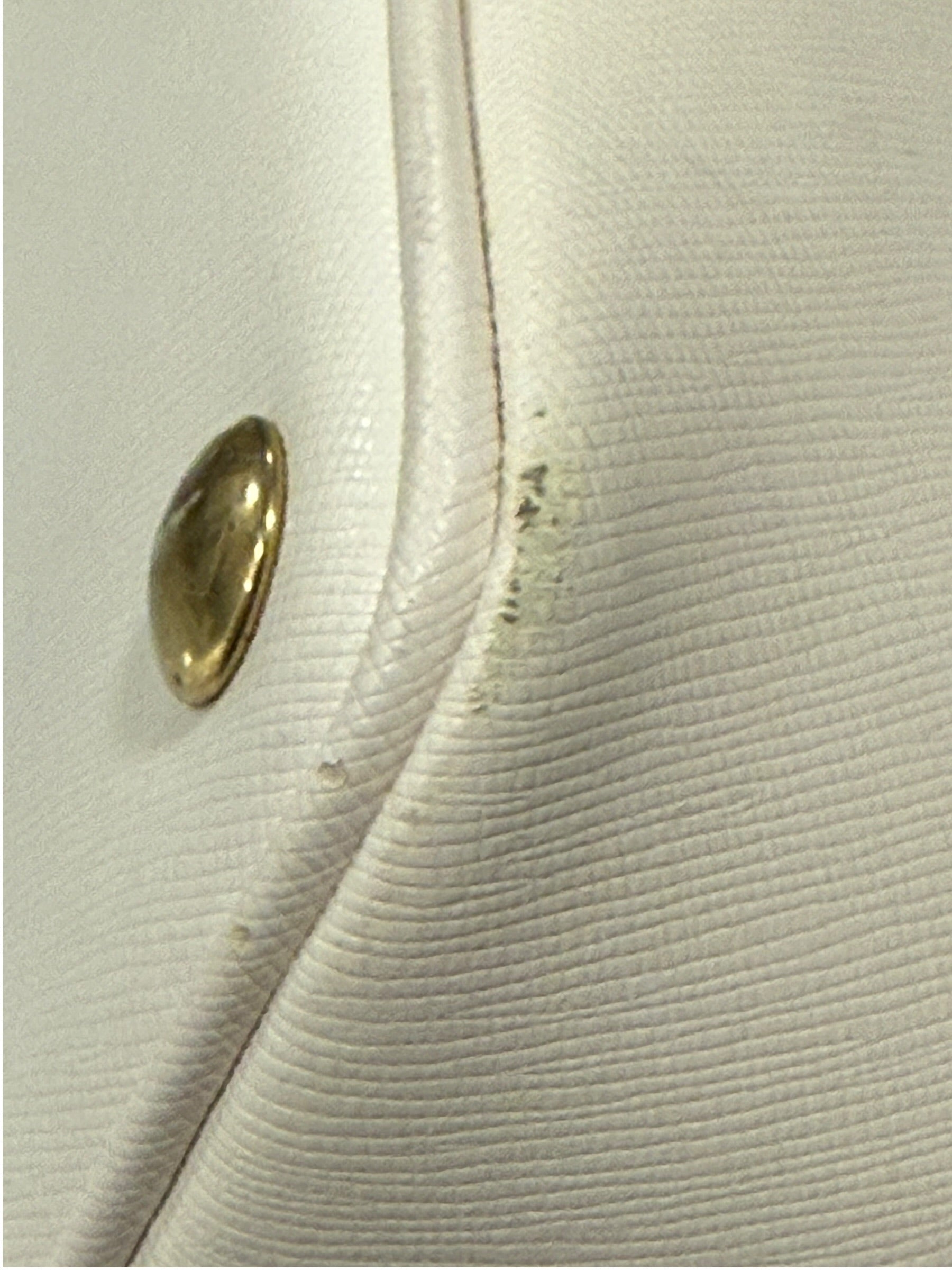 Coach Ivory Leather Dome Satchel Bag Gold Hardware