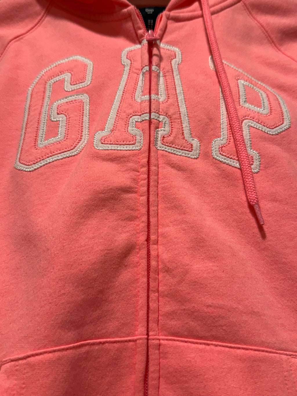 GAP Coral Pink Zip Hoodie Sweatshirt