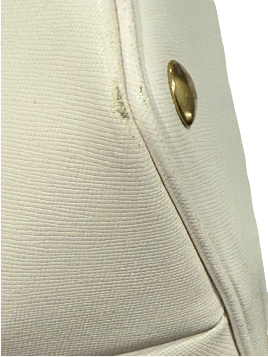 Coach Ivory Leather Dome Satchel Bag Gold Hardware