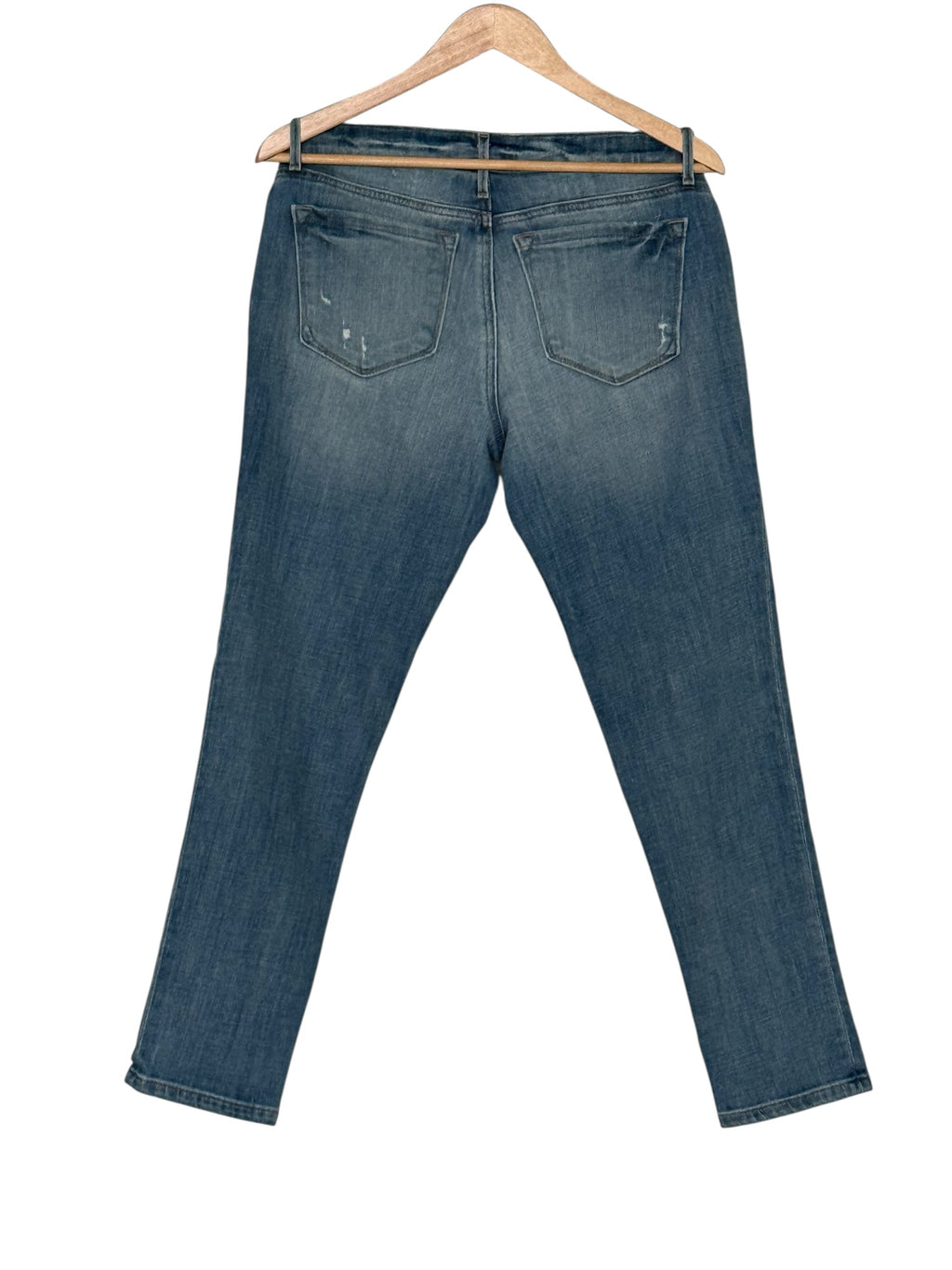 LOFT Relaxed Skinny Jeans Women’s Size 28/6 Petite Medium Wash Distressed