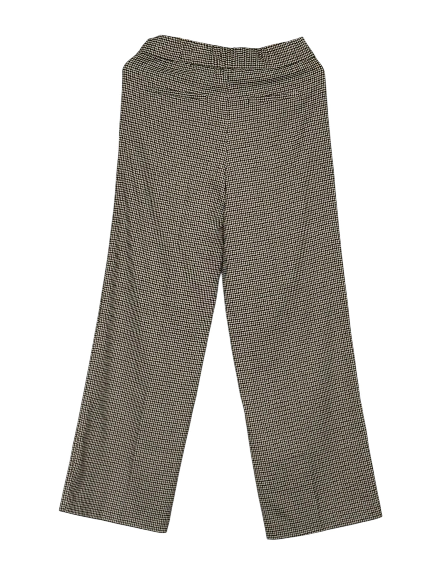 Haver + Blair London Houndstooth Tailored Pants – Classic Neutral Trouser XS