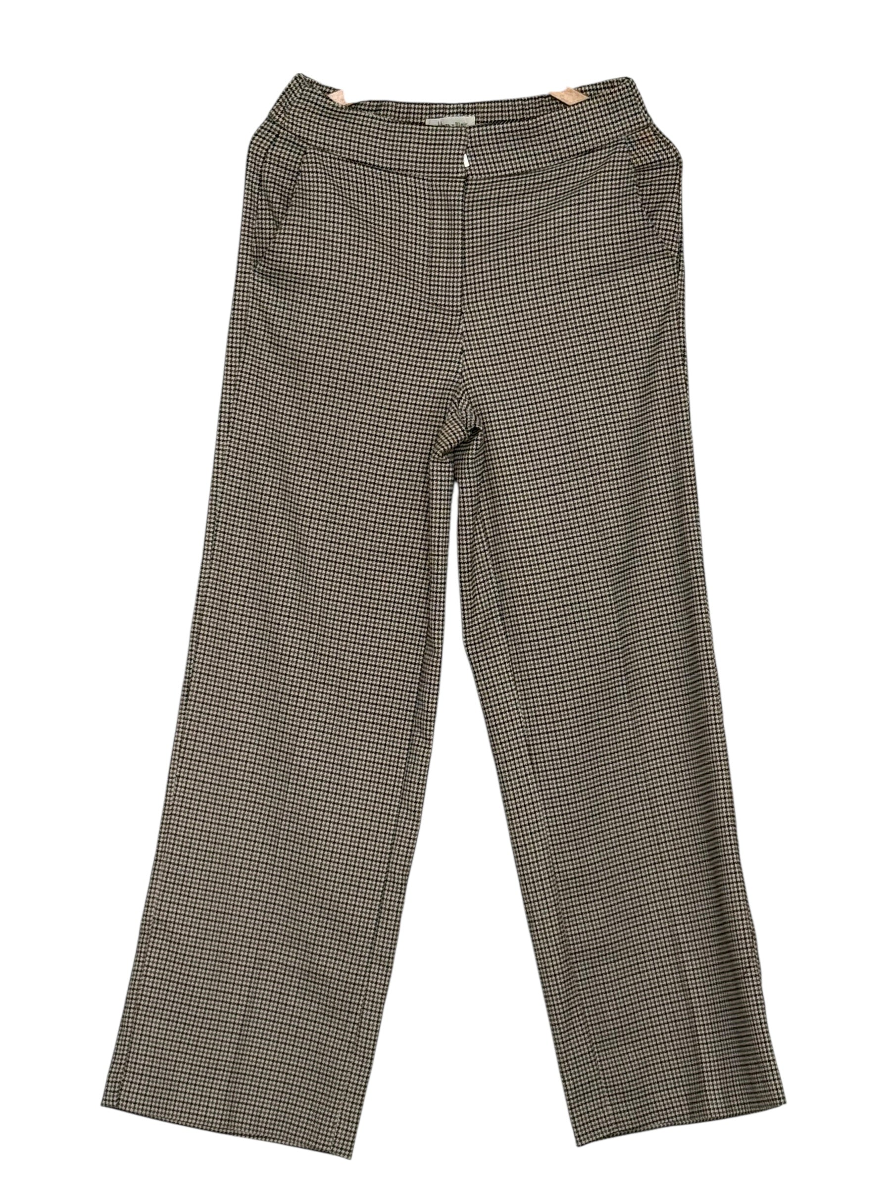 Haver + Blair London Houndstooth Tailored Pants – Classic Neutral Trouser XS