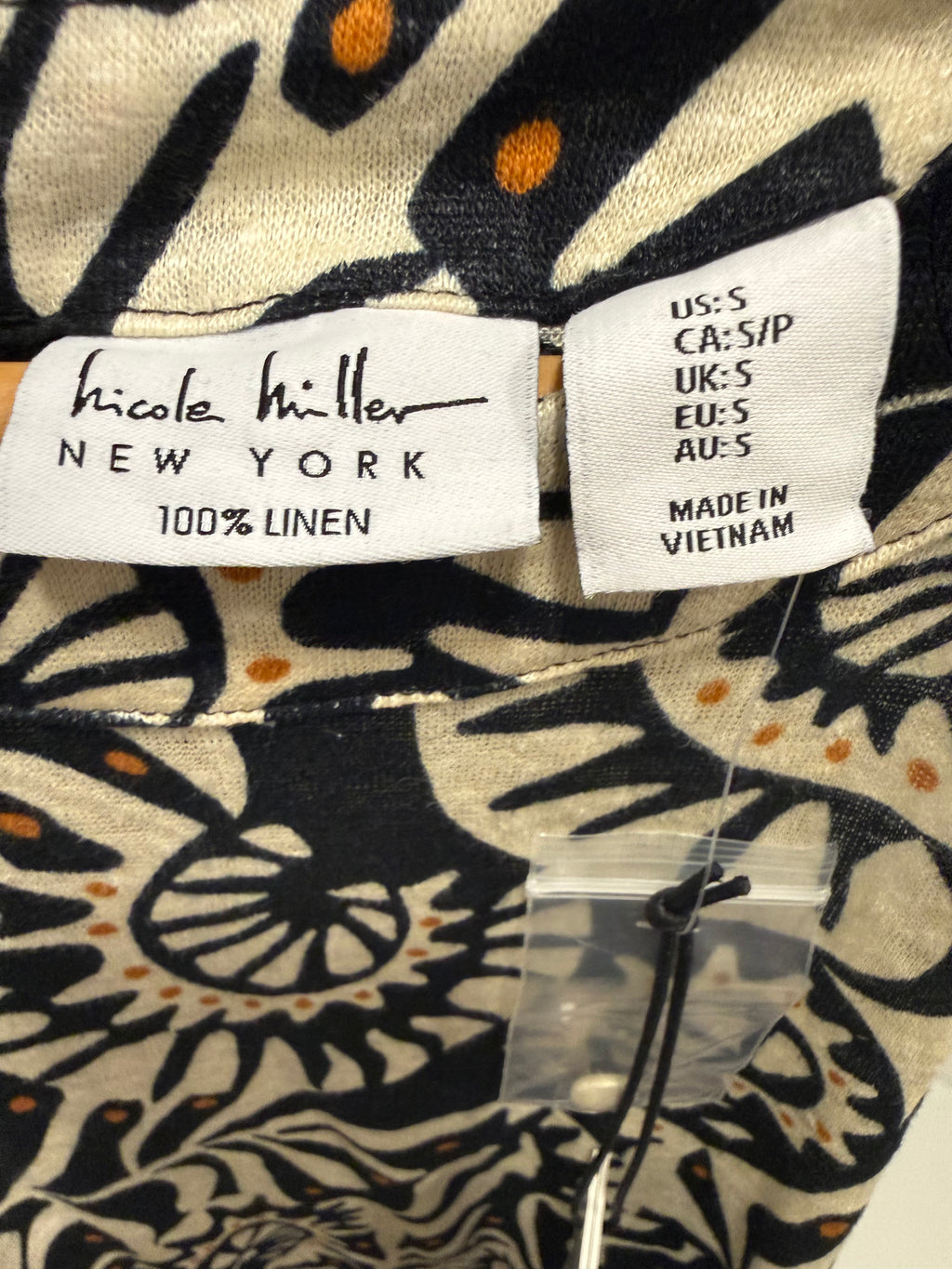 Nicole Miller Linen Printed Top