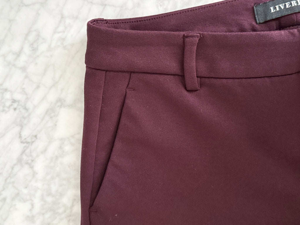 Liverpool Burgundy Ankle Dress Pants Slim Fit Women’s Size 6