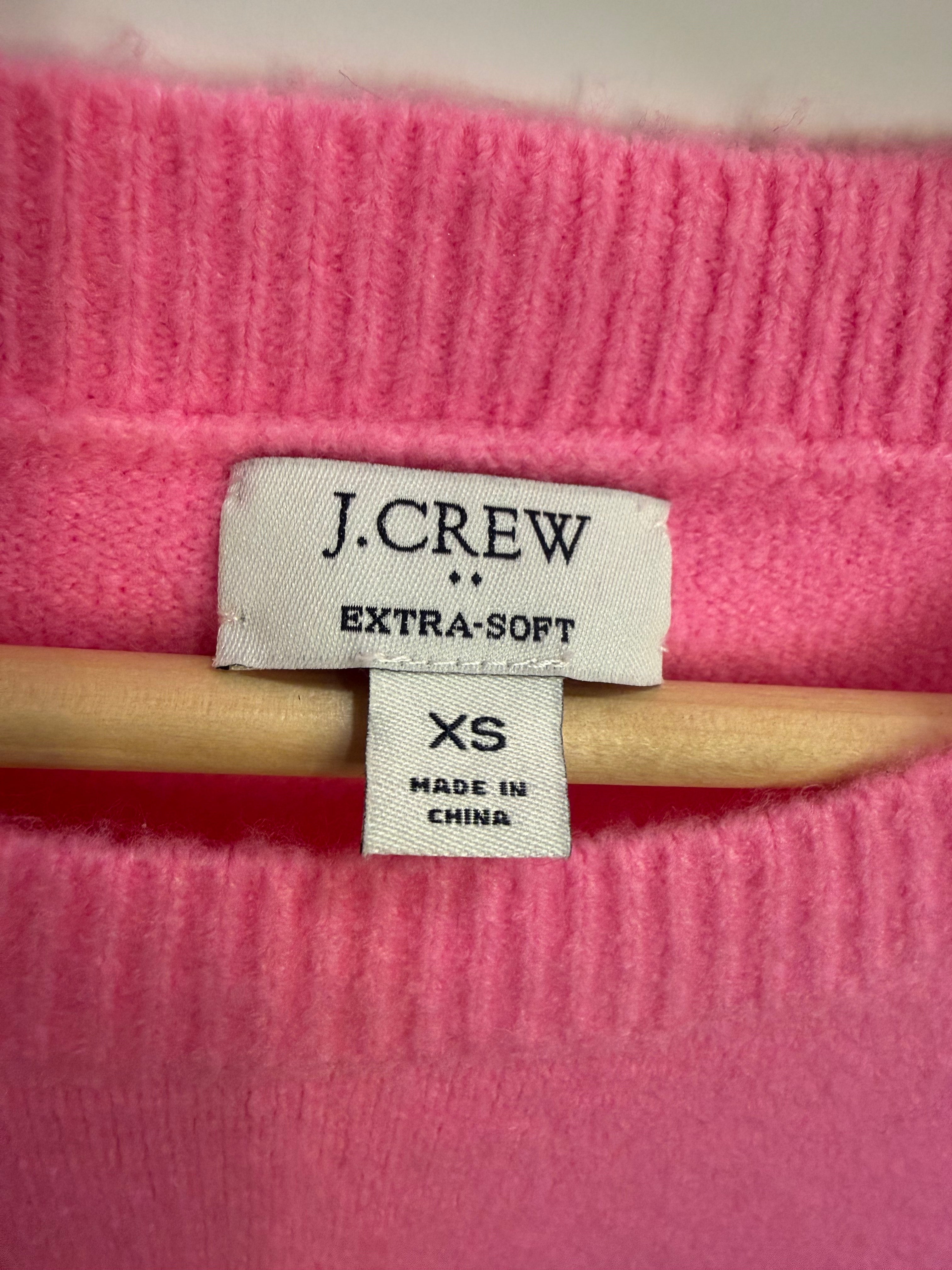 J.Crew Extra-Soft Pink Sweater XS | Classic Crewneck Knit