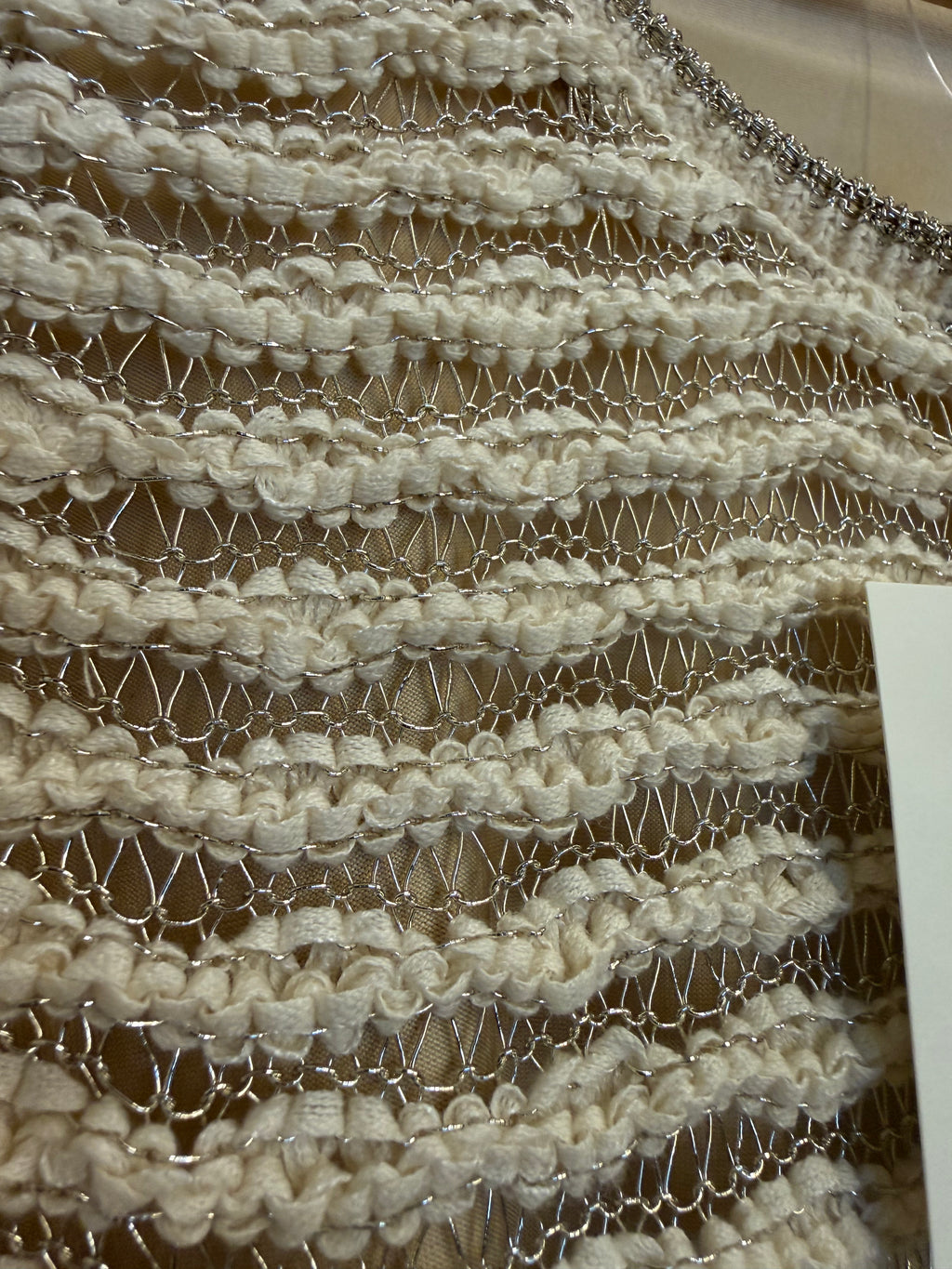 Marled Textured Knit Sleeveless Top Neutral Size XS