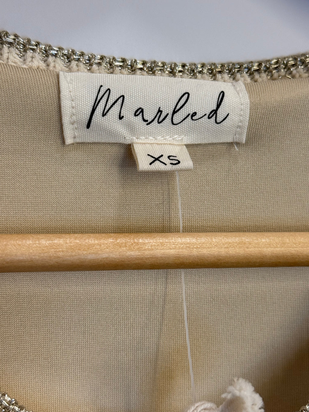 Marled Textured Knit Sleeveless Top Neutral Size XS