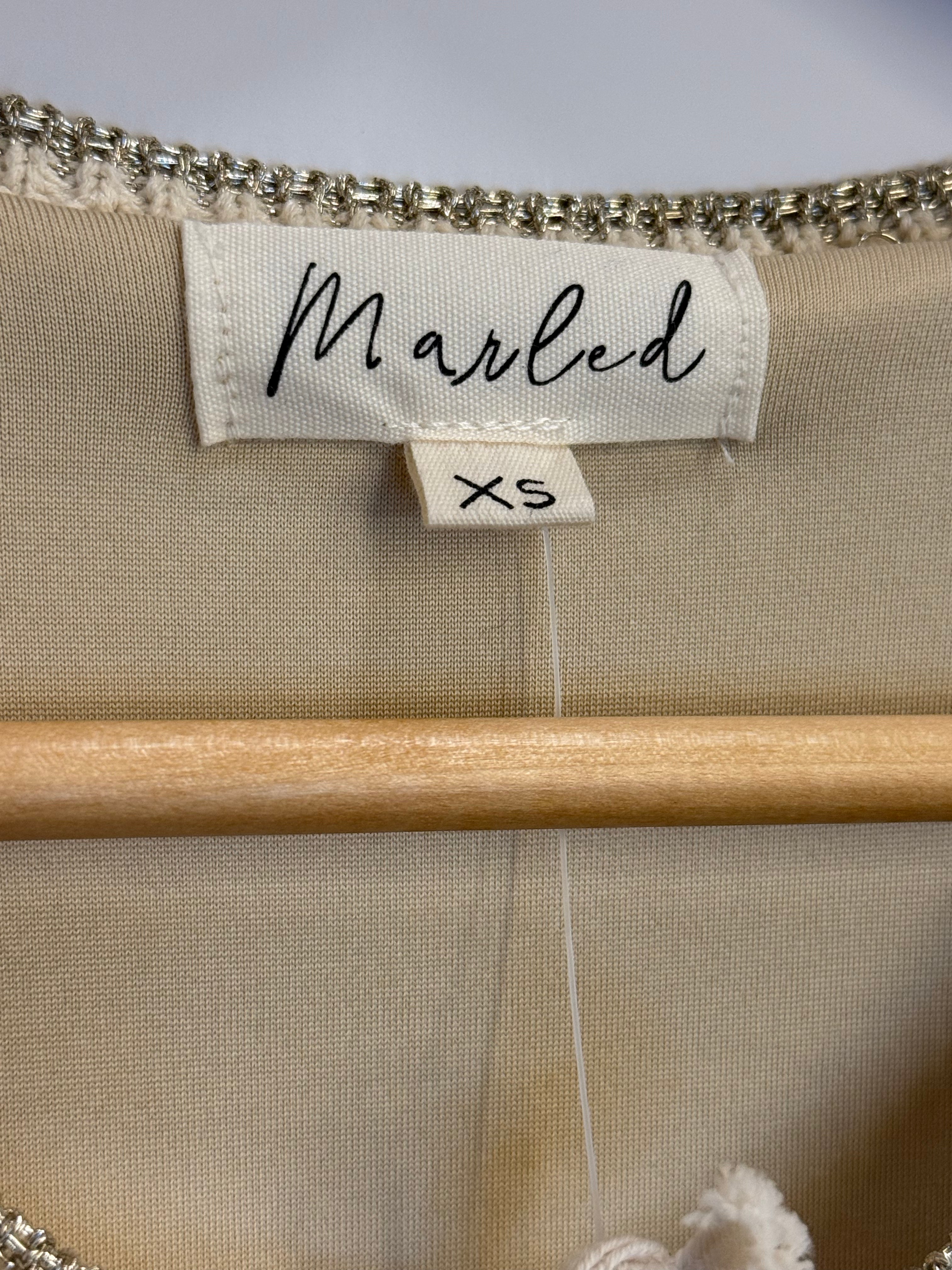 Marled Textured Knit Sleeveless Top Neutral Size XS