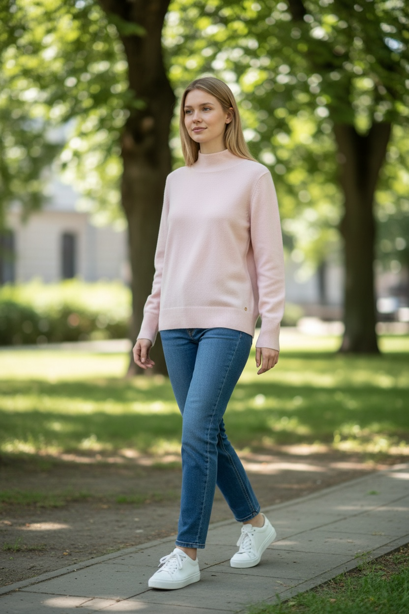 Tommy Hilfiger Light Pink Mock Neck Sweater Women’s Size M