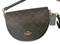Coach Signature Canvas Crescent Crossbody Bag Brown & Black
